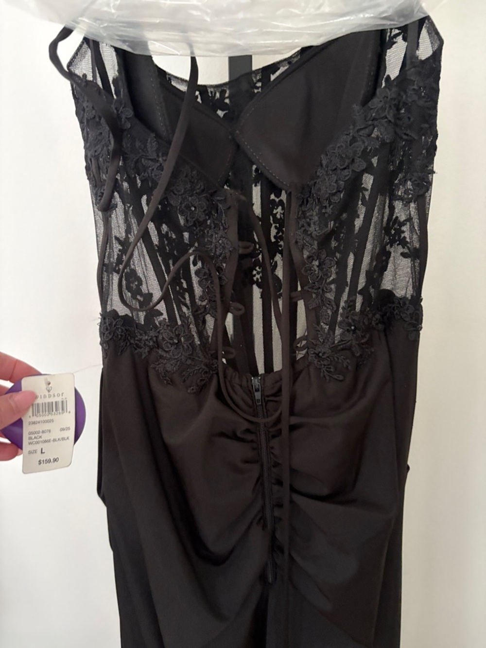 Windsor Black Lace Bodice Maxi Dress - Picture 3 of 5